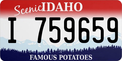 ID license plate I759659