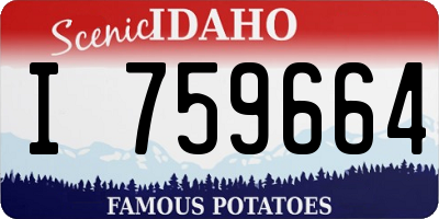 ID license plate I759664
