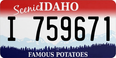 ID license plate I759671