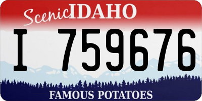 ID license plate I759676
