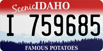 ID license plate I759685