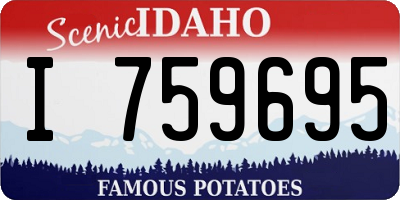 ID license plate I759695