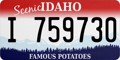 ID license plate I759730