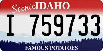 ID license plate I759733