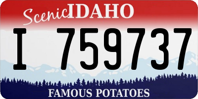 ID license plate I759737