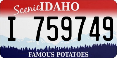 ID license plate I759749