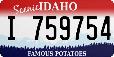 ID license plate I759754