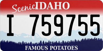 ID license plate I759755
