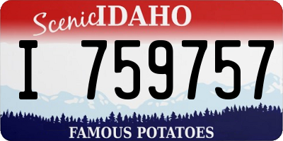 ID license plate I759757