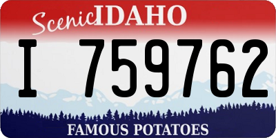ID license plate I759762