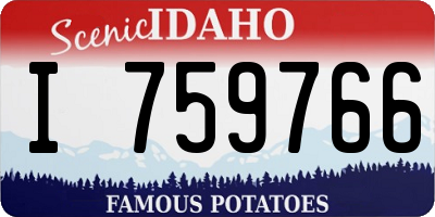 ID license plate I759766