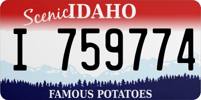 ID license plate I759774