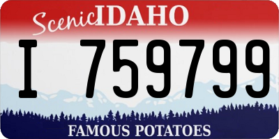 ID license plate I759799