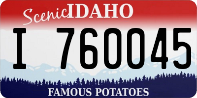 ID license plate I760045