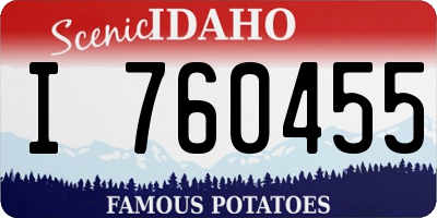 ID license plate I760455