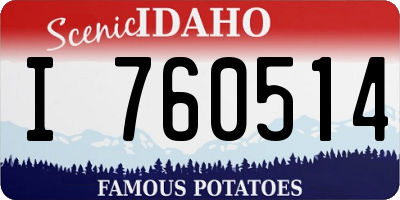 ID license plate I760514