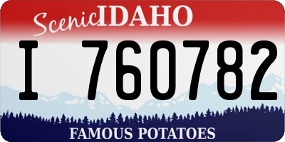 ID license plate I760782