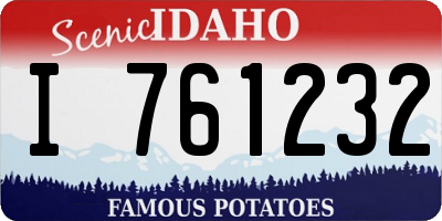 ID license plate I761232