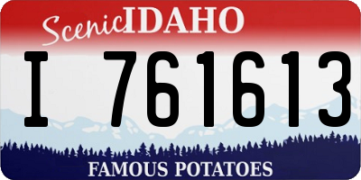 ID license plate I761613
