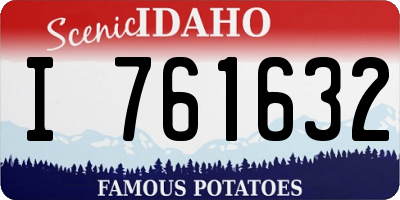 ID license plate I761632
