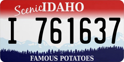 ID license plate I761637
