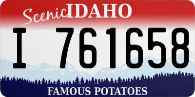 ID license plate I761658