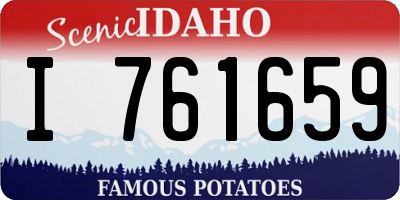 ID license plate I761659