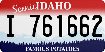 ID license plate I761662