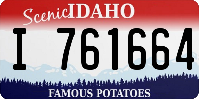 ID license plate I761664