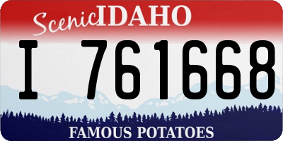 ID license plate I761668