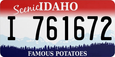 ID license plate I761672