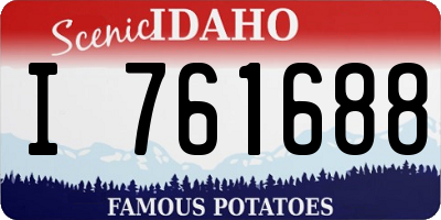ID license plate I761688