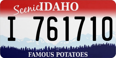 ID license plate I761710