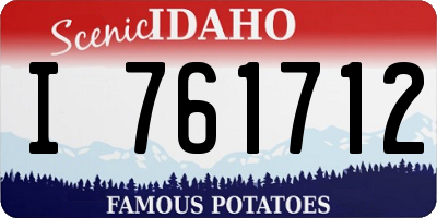 ID license plate I761712
