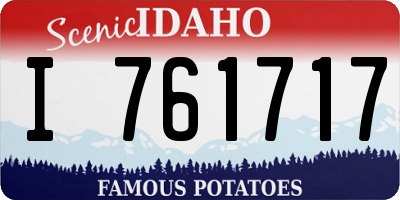 ID license plate I761717