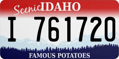 ID license plate I761720