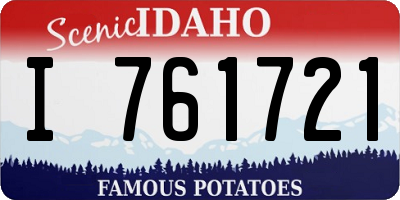 ID license plate I761721