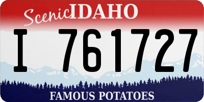 ID license plate I761727