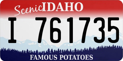 ID license plate I761735