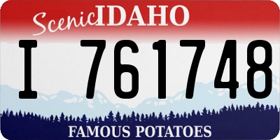ID license plate I761748