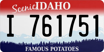 ID license plate I761751