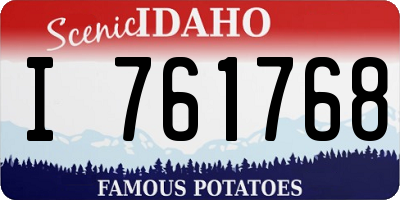 ID license plate I761768
