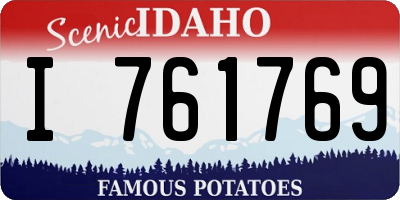 ID license plate I761769