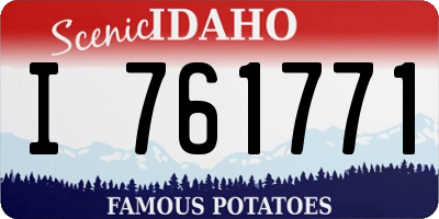 ID license plate I761771