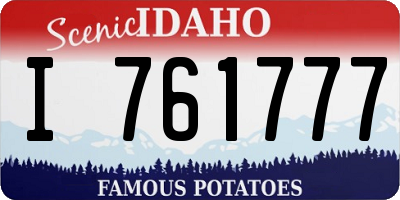 ID license plate I761777