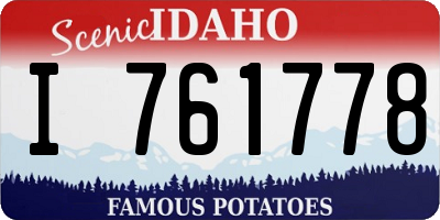 ID license plate I761778