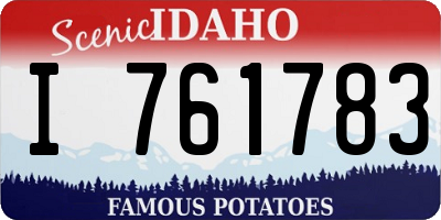 ID license plate I761783