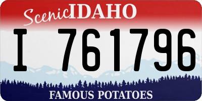 ID license plate I761796