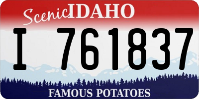 ID license plate I761837