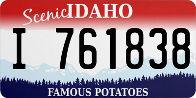 ID license plate I761838